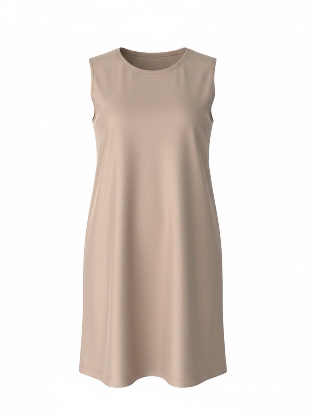 ANRABESS Beige T-Shirt Dress – Size XXL